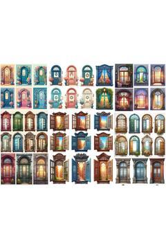 Pencereler Temalı Etiket Seti (21x30 cm 1 adet)