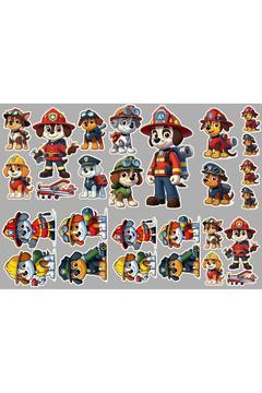 İtfaiyeci KöpekTemalı Etiket Seti (21x30 cm 1 adet)