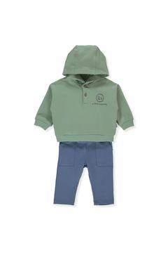 İKİ İP KAPŞONLU SWEAT 2Lİ TAKIM (LITTLE JOURNEY) İNDİGO K4545