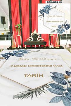 Söz Nişan Düğün Kına Gecesi Pist Yer Kaplama Afişi Dans Pisti Vinil Branda Kaplama