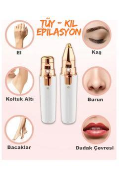 Pratik Yüz Epilatörü Şarjlı Kaş Bıyık Alma Aleti Çift Başlıklı Tüy Alıcı