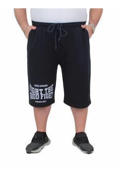 Erkek Büyük Beden Penye Şort Good Fight 24632 LACIVERT