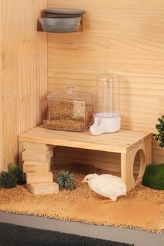 Ahşap Hamster Tırmanma Platformu - Merdivenli Kafes Aksesuarı