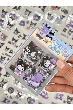 Sanrio Karakter Kuromi  25 Yaprak Pet Sticker Set Sarı Paket/Su Geçirmez/Etiket/Bullet Journal