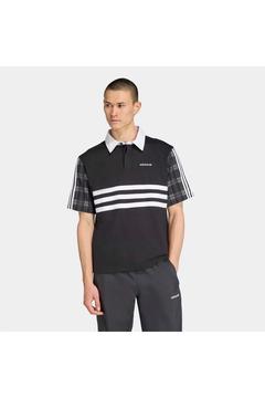 Tartan Rugby Erkek Siyah Polo Tişört (JV7738)