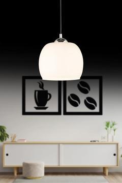 Nisa Luce Bodrum Tekli Sarkıt Üfleme beyaz cam