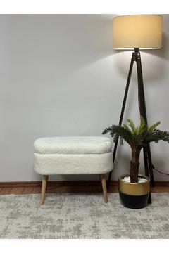 MİNİ OSLO Wellsoft Kırık Beyaz Sandıklı Bench Puf
