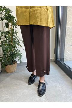 Beli Lastikli Paraşüt Detaylı Pantolon kahve 1547