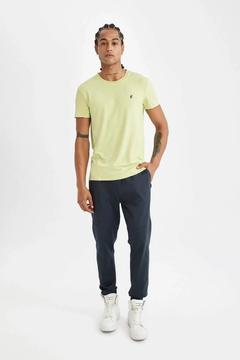 DeFactoFit Sporcu İnce Jogger Eşofman Altı Slim Fit Dar Kesim Skuba Dalgıç Kumaş Beli Bağcıklı Lasti