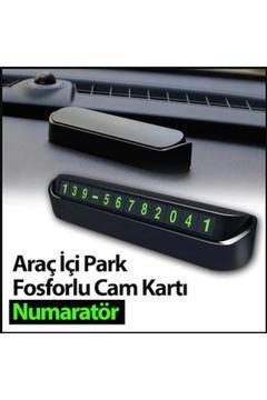Araç Içi Park Telefon Numarası Fosforlu Numaratör Oto Cam Kartı