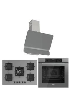 Flowart Florenz Elite Gri 3'lü Ankastre Set ( QBL63CPR-SS038-D082 )