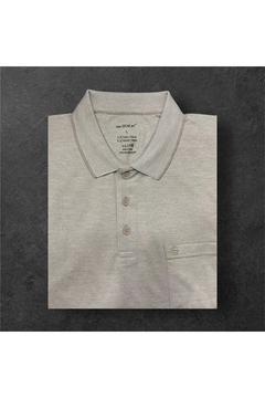 Ercan Erkek Büyük Beden Polo Yaka Cepli Pamuklu Vizyon Renk T-shirt V-4 5005