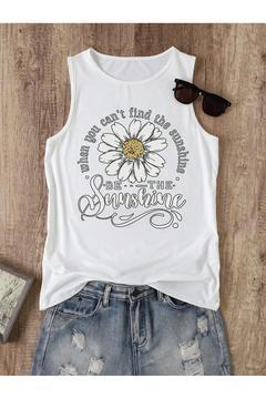 BE THE SUNSHİNE Kadın Pamuklu Kolsuz Yazlık T-shirt