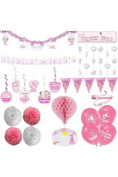 Hastane Pembe Doğum Odası Kız Masa Süsleme Malzemeleri Seti
