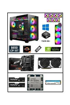 HERO Ryzen 7 7800x3d 32GB Ram 1Tb M.2 Nvme RTX 5070 Sıvı Soğutmalı Masaüstü Oyuncu Bilgisayarı