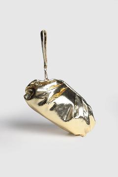 La'Graccio Paris Kadın Sofya Hasır-Örme Portföy Askılı Çanta Altın