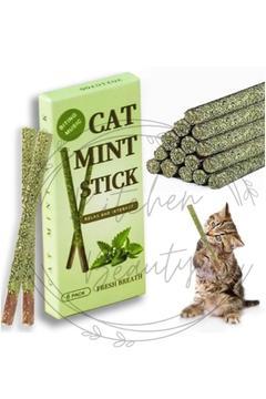 6 Adet Doğal Matatabi Çubuğu Catnip Stick Kedi Catnip Dalı Kedi Diş Kaşıyıcı Ve Temizleyici