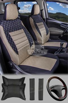 Kıa Rio, Ceed, Sephia, Cerato, Gofrajlı Oto Koltuk Logolu Kılıfı Seti