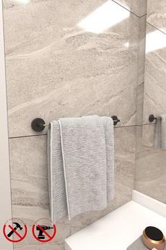 Flos Altın Siyah Uzun Havluluk | Eko Model | 40 Cm | Yapışkanlı & Vidalı