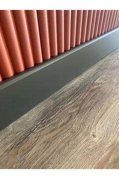 10 Cm Düz Antrasit Pvc Kaplama Parke Süpürgelik