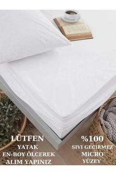 Micro Su Sıvı Geçirmez Alez Fitted Full Kenar Terletmeyen Tek Ve Çift Kişilik Beyaz Yatak Koruyucu