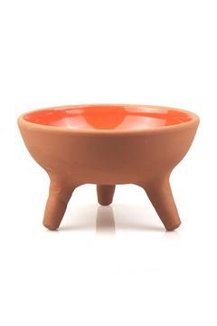 Çömlek Ayaklı Sırlı Seramik Kedi Maması Kabı