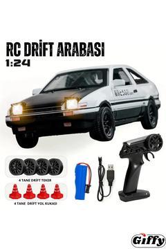 Oyuncak Uzaktan Kumandalı RC Drift Arabası, Şarjlı, Işıklı, Full Fonksiyon,Drift Atabilen Araba Kuka