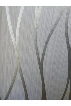 Elips Çizgili Gümüş & Gri Silinebilir Duvar Kağıdı 5m2