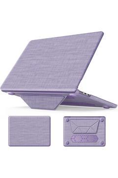 Apple Macbook Pro 14inç M3/m4/max A3112 A3185 A3401 A2918 A1992 Uyumlu Kılıf Nubuk Üçgen Standlı