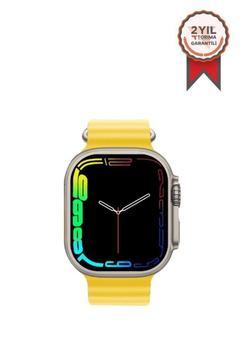 T800 Ultra 44mm Tam Ekran Bt Çağrı Özellikli Akıllı Saat Sarı