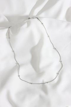 TOP YILAN ZİNCİRLİ ÇELİK SILVER KOLYE