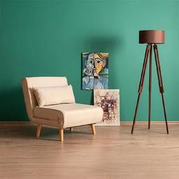 Pafu Folde 80 Tekli Yataklı Katlanır Koltuk Keten Krem