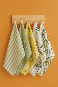 Flora 06 35x50cm 5 Adet Pamuk Mutfak Fırın Havlusu