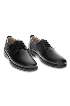 Erkek Hakiki Deri Klasik Görünümlü Bağcıklı Siyah Günlük Ayakkabı
