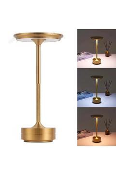 ŞIK MODEL GOLD İNCE TASARIM GÜÇLÜ IŞIK DÜZ MODEL 3 RENK IŞIK ŞARJLI DOKUNMATİK MASA LAMBASI IŞIK ŞİD