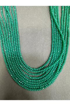 1 MM Kristal Boncuk Dizisi,turkuaz renk ,Takı yapım malzemesi