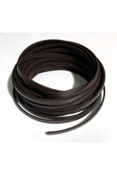 4mm Süet Deri ip 3 Metre (Koyu Kahverengi)