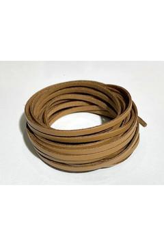 4mm Süet Deri ip 3 Metre (Açık Kahverengi)