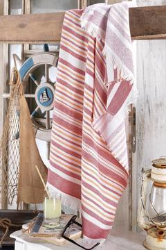 Summer 2023 Plaj Havlusu | % 100 Pamuk | Bordo