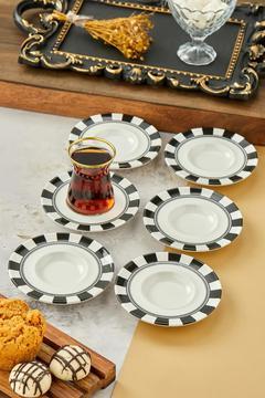 Karaca Model Özel Seri 6 Kişilik Çay Tabağı, Bardak Altlığı