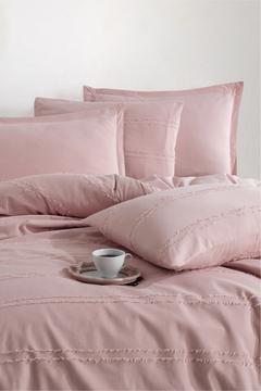 %100 Pamuk Tek Kişilik Saçaklı Nevresim Seti Avola