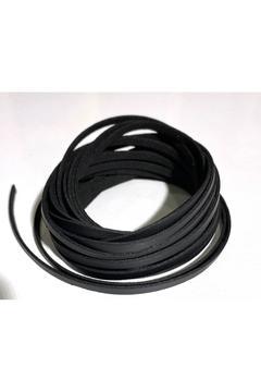 4mm Süet Deri ip 3 Metre (Siyah)