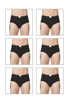 6'lı Paket Erkek Pamuklu Penye Süprem Esnek Rahat Slip Külot Büyük Bedenli