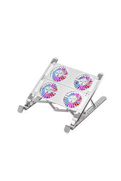Led Işıklı Yükseklik Ayarlı Katlanabilir 4 Fanlı Notebook Laptop Soğutucu Turbo Fan Laptop St