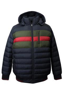 Ribanalı Büyük Beden Erkek Mont Dekons Lacivert