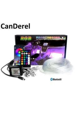 Araç Içi Atmosfer Ambiyans Led Neon Ip Led Rgb App Kontrollü 5 Parça Kontrol TeknoClass