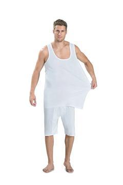 Erkek Büyük Beden Pamuklu Askılı Atlet / 6 Adet Beyaz