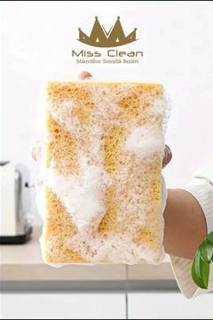 ( 1 Adet ) Doğal Çok Amaçlı Sünger Banyo Mutfak Mermer Parke Duvar Temizlik Süngeri Büyük Boy