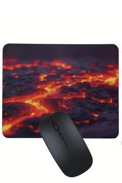 Magma Desenli Mouse Pad + Kablosuz Wireless Mouse Bilgisayar Faresi Notebook PC Windows Uyumlu Mause
