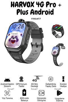 HARVOX 4G Pro + Plus Android Sim Kartlı Akıllı Çocuk Saati GPS Konum, Kamera, Görüntülü Görüşme BTK